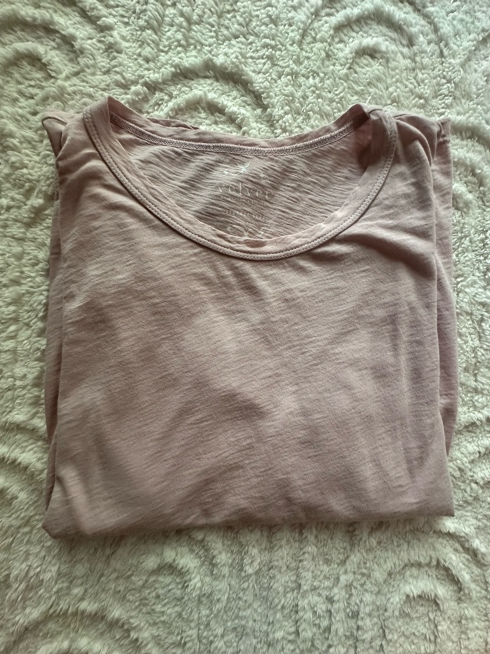 Velvet brand Soft Top with puff sleeves - Dusty Mauve